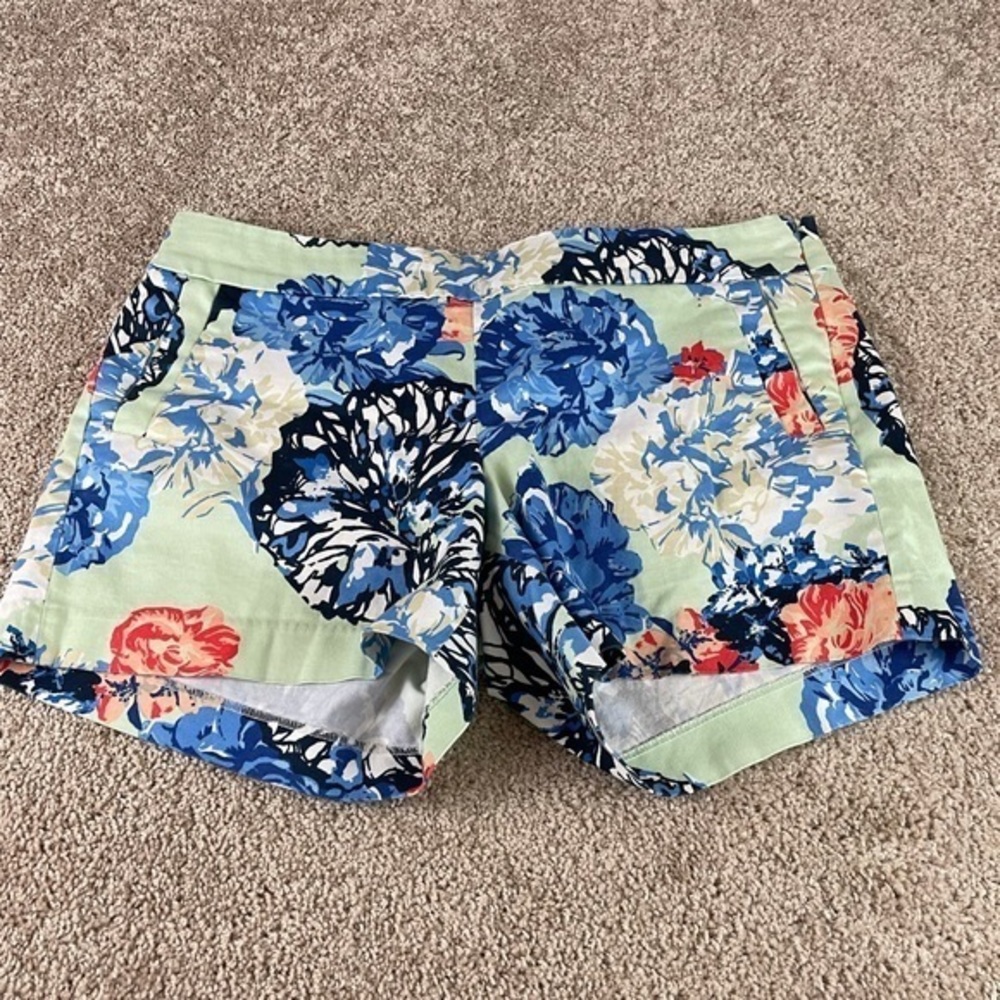 J Crew Size 14 Floral Beach Stretch Shorts
